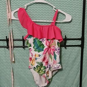 Indigo Rein Pink Floral Kids Swim One Piece